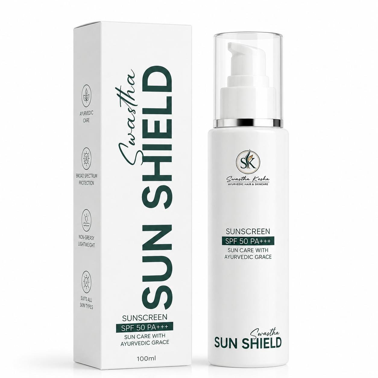 Swastha Sun Shield Sunscreen - Sun Care With Ayurvedic Grace